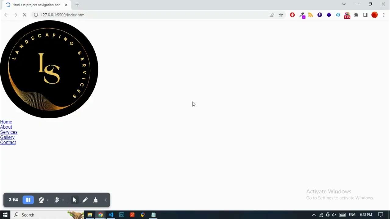 HTML CSS Project - Basic Navigation Bar - YouTube