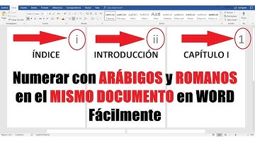 CÓMO NUMERAR CON ROMANOS Y ARÁBIGOS EN EL MISMO DOCUMENTO EN WORD