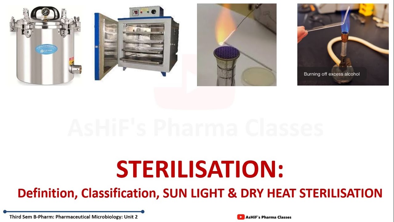 Sterilisation Part 1: Definitions, Classification: SUN LIGHT & DRY HEAT STERILISATION- HOT AIR OVEN