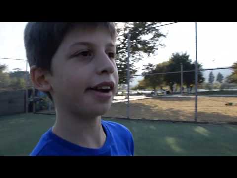 Mate Khatiashvili/მათე ხატიაშვილი- is having fun on the basketball court with his mum