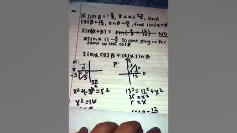 How to find sin(alpha + beta) when given sin(alpha) and cos(beta)