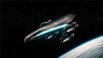 Unreal Engine Turntable of Balanea 50m Meter Spaceship