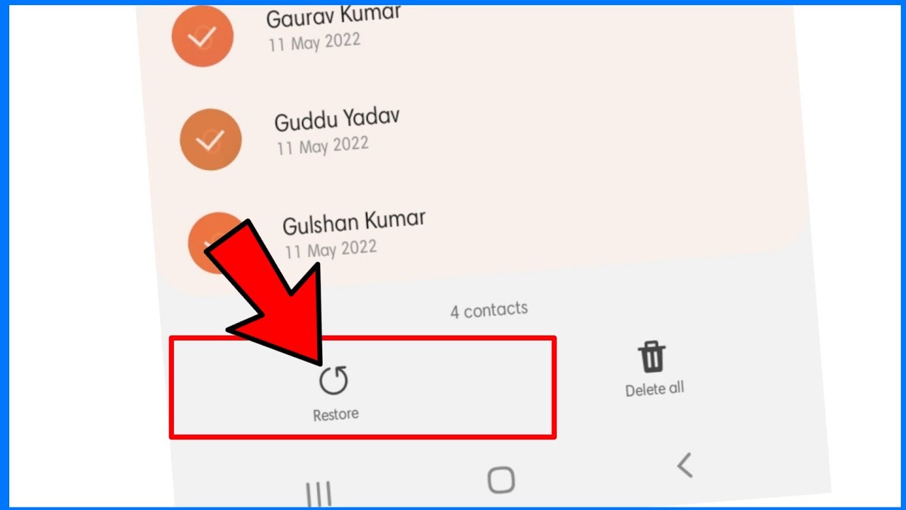 How To Recover or Restore Deleted Contact in Alll Samsung Android
