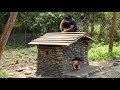 Building a stone house for dogs  complete from start to finish  l phc an