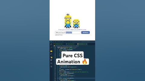 Make Minions Smile CAPTCHA CSS Animation