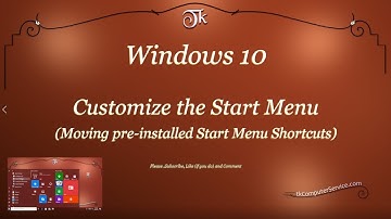 Windows 10 : Customize the Start Menu (Moving pre-installed Start Menu Shortcuts)