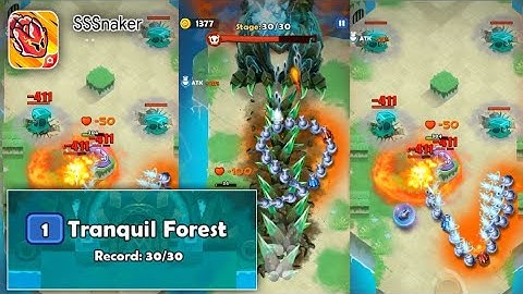SSSnaker 🔥 || Android and iOS Gameplay ||  Tranquil Forest 30/30 Complete 💯  ||