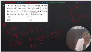 Let the triangle PQR be the image of the triangle with vertices (1,3), (3,1) and (2, 4) inthe line