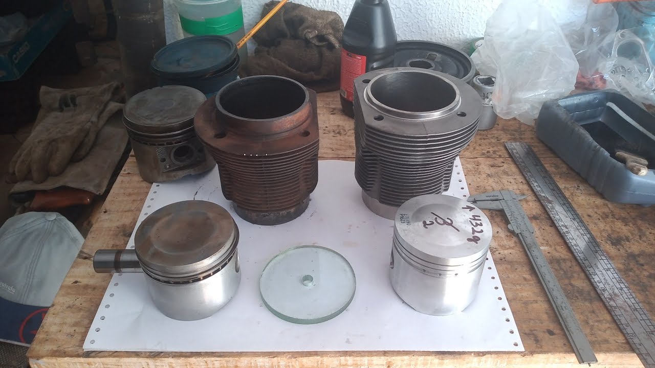 Fusca 74 do Eduardo! Cálculo do volume da calota esférica! Pistão cabeçudo!