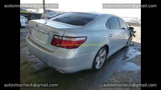 Jthgl46F505007830 2007 Lexus Ls460