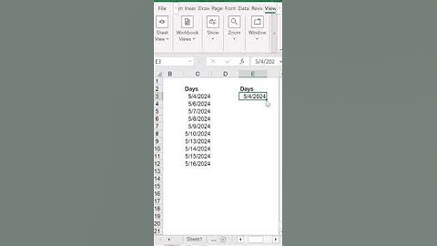 AUTOMATIC WEEKDAYS IN EXCEL #shortvideo #viral #excel #weekday #weekend #filling #shorts #short