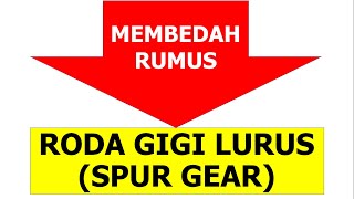 Bedah rumus spur gear/roda gigi lurus