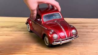 Volkswagen - Japon Üretim - Sürücü Figürlü ve Hareketli Motor Pervaneli - Pilli Litografi Baskılı Te