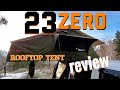 23zero Rooftop Tent- First impressions! Walkabout 62 review