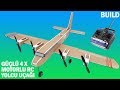 How to make a rc cargo airplane with powerfull 4 motors from foamboard