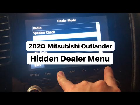 How To Access 2020 Mitsubishi Outlander Hidden Dealer Menu
