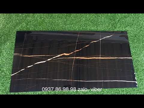 Gạch cao cấp 600x1200 đen vân vàng sang trọng độc lạ