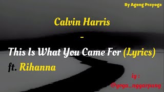 Calvin Harris - This Is What You Came For (Lyrics) Ft. Rihanna