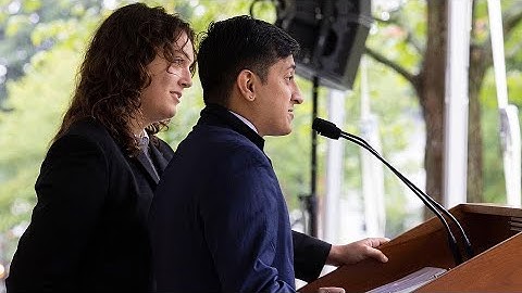 Bates College Student Co-Presidents Alexandra Manning and Kush Sharma | Opening Convocation 2022