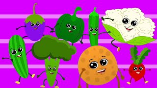Ten Little Vegetables, Kids Learning Video & Preschool Song by Mr Shapes