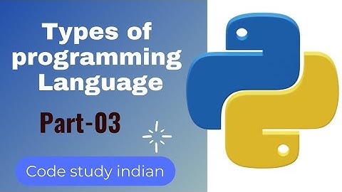 types of programming language|part-3 |@codestudyindian13114