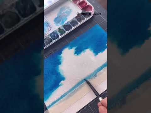 Clouds ☁️ with Watercolor