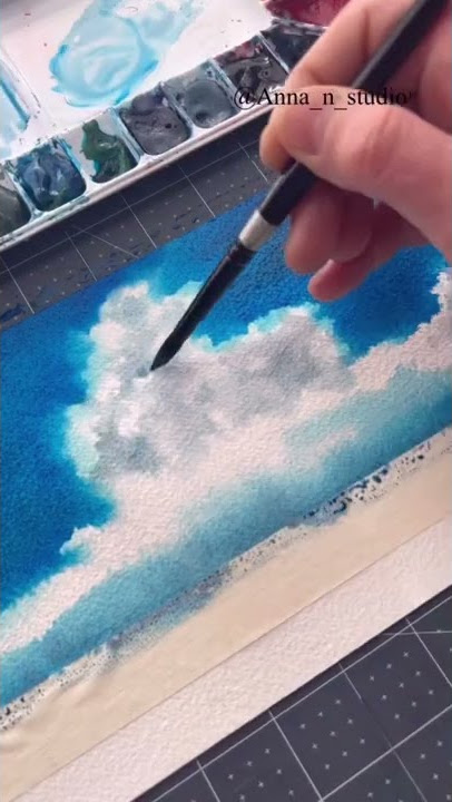 Clouds ☁️ with Watercolor