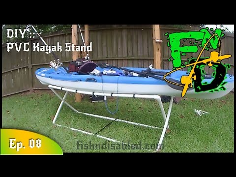 how to build a pvc kayak stand - youtube