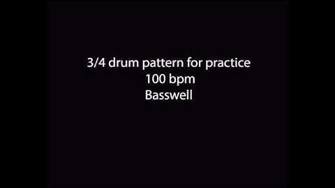 3/4 100 bpm Drum Machine Loop Pattern