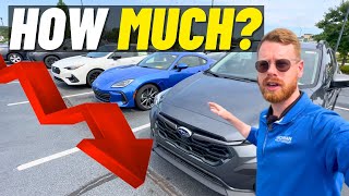 What is happening to Subaru prices?