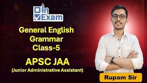 APSC JAA General English Grammar | Class-5 | Error Detection (Preposition)  @InExamOfficial ​