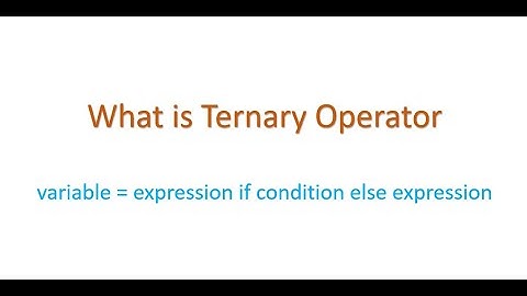 Python Interview questions - what is ternary operator operator