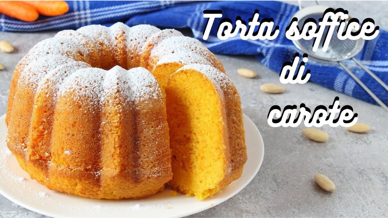 TORTA SOFFICE DI CAROTE MANDORLE - Ricetta facile con tante carote e senza burro - Carrot cake
