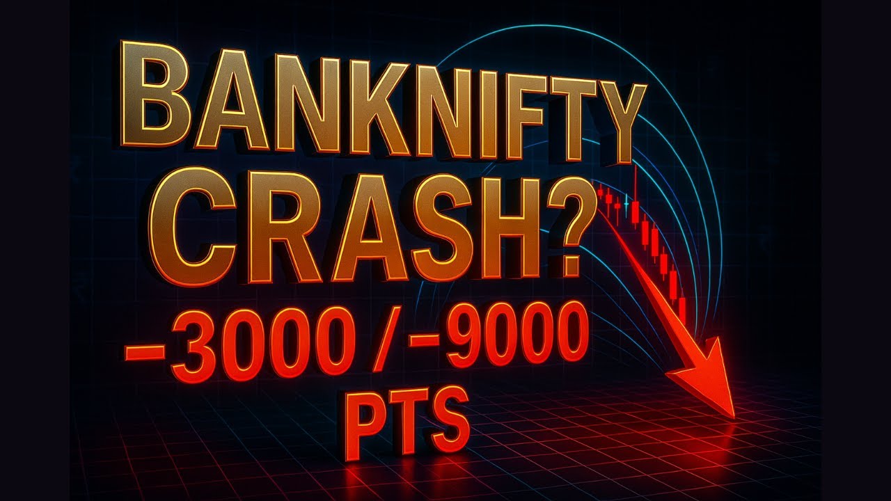 BankNifty Crash Ahead? WD Gann Angles & Fibonacci Analysis , A  ‑3,000 to ‑9,000‑Pt Fall ahead ?
