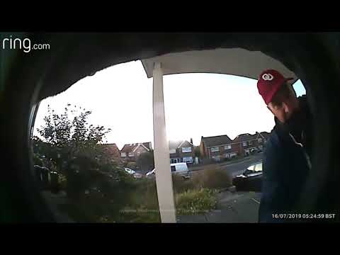 Contender for UK's daftest crook caught on video stealing doorbell security camera