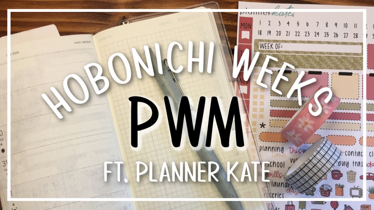 Plan with me hobonichi weeks ft planner kate youtube