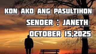 kon ako ang pasultihon sender Janeth October 15 2025
