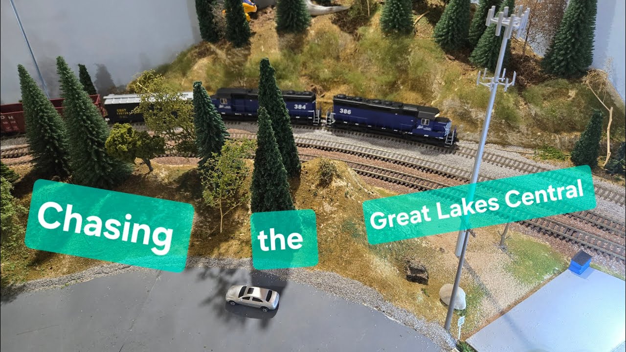 New Atlas Great Lakes Central SD35s Pulling a Train Around the Layout 