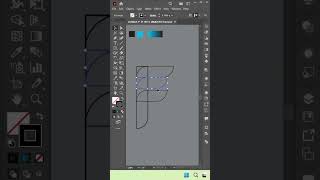 How to create logo from a letter F in illustrator  #logo