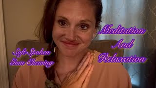 ASMR Relaxing Beach Meditation | Soft Spoken Gum Chewing
