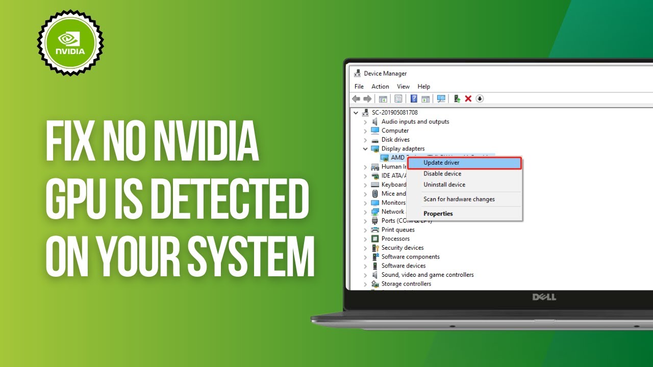 How to Fix No Nvidia GPU is Detected on your System - YouTube