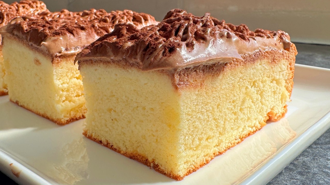 Coffee Cake Recipe, Light & Delicious! Genoise sponge cake with Coffee Ganache