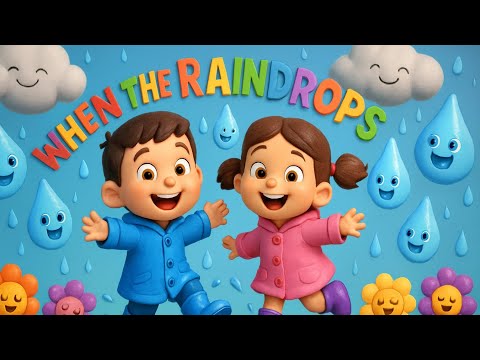 When The Raindrops Sing Kids Song Nursery Rhyme Fun Rain Song For Children 