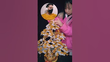 Reaction on girl made metal wire amazing beautiful tree #shorts #short #reaction #shortsvideo #viral