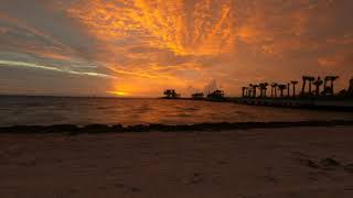 Beautiful Sunrise in St. Petersburg, Florida - Spa Beach Park - 4K time-lapse