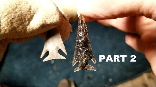 847 - Flintknapping Ishi's 'Grizzly Bear's Hiding Place' Arrowhead 2/2