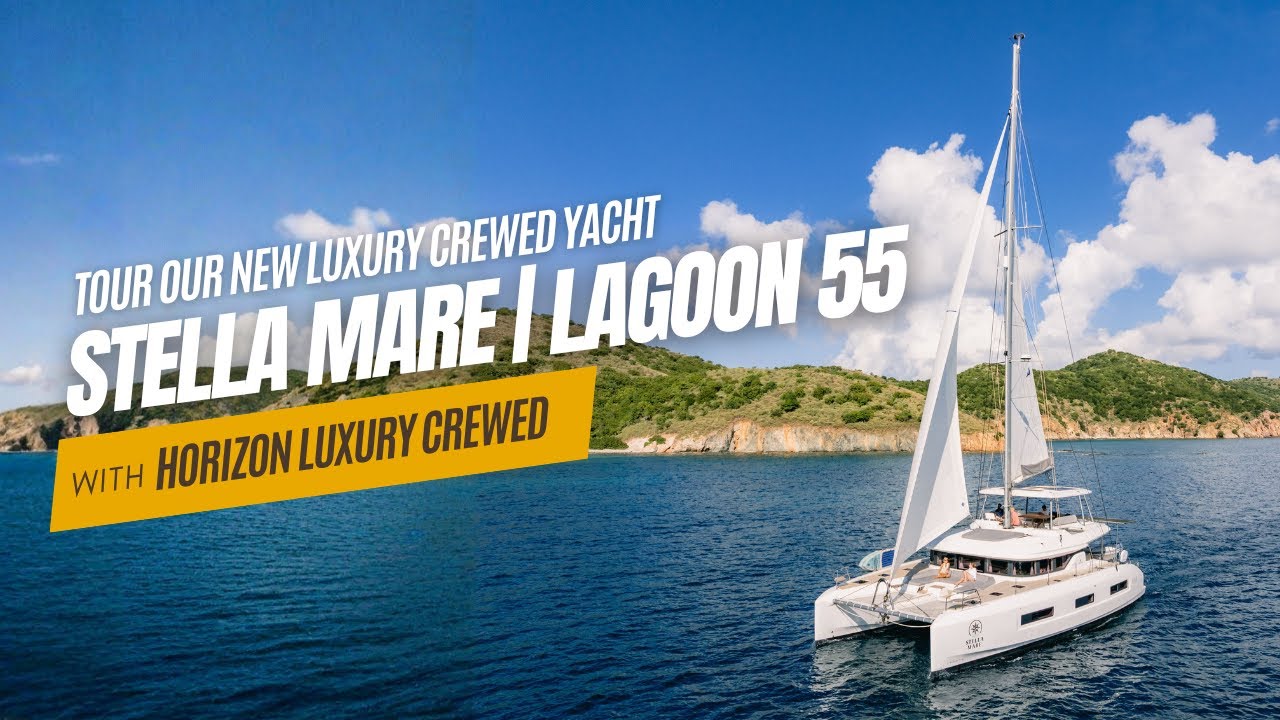 ⁣Inside Stella Mare 🐚 All-inclusive Luxury Crewed Lagoon 55 Tour in the BVI!