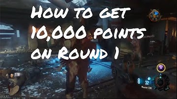 How To Get 10,000 Points On Round 1 And Become invisible To Giant Robot! (Bo3 zombie chronicles)