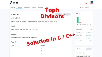 Divisors || Solution in C/C++ || Toph.co