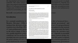 A new political system model: Semi-parliamentary government (2026) - Case Study #politics #aus